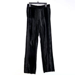 Costume National Velvet Dress Pants Size 38 Black Straight Leg Made Italy